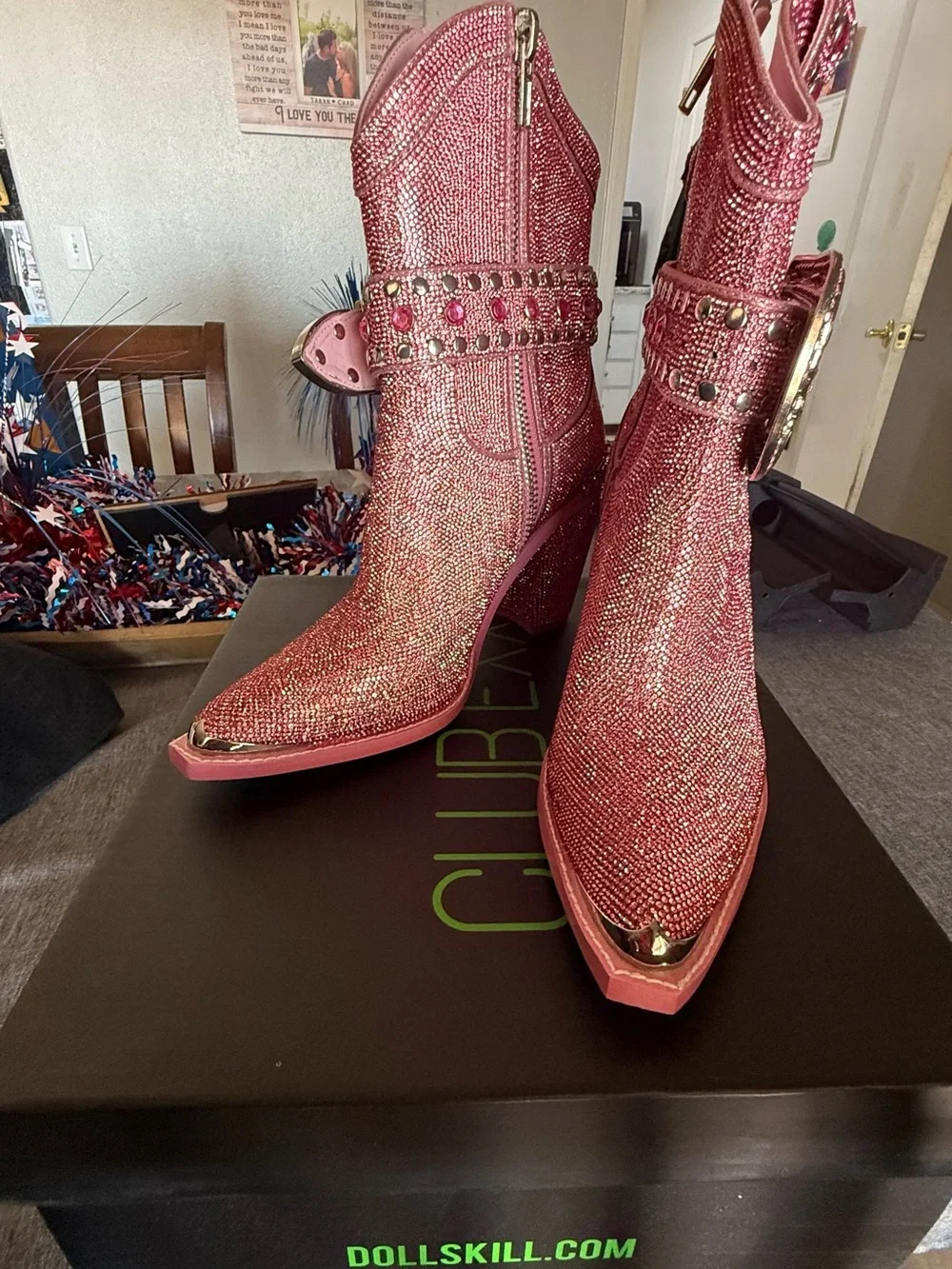 All 3 boots Dolls Kill Silver , black and pink Crystal Buckle Ankle Boots